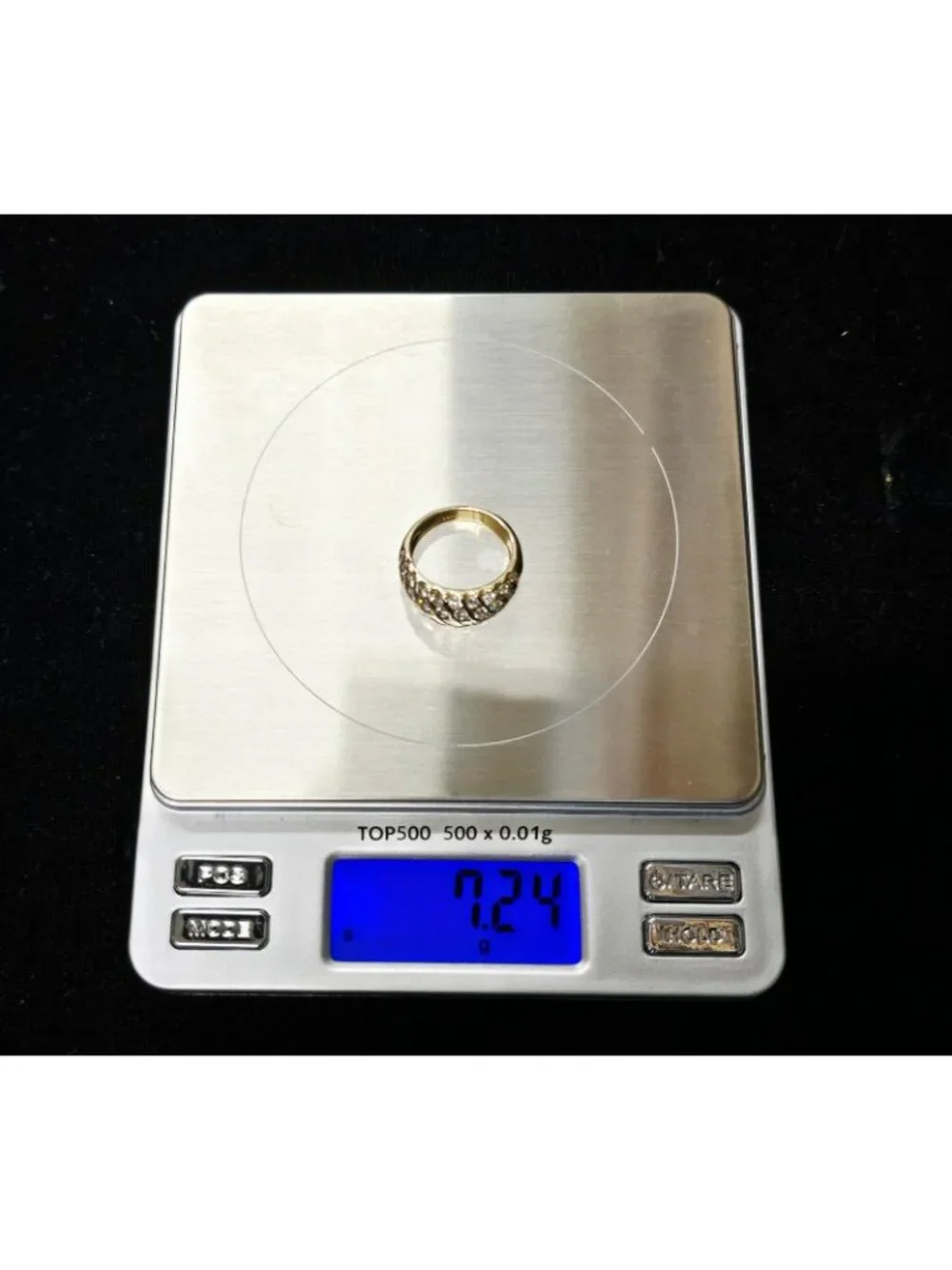 Unique 14K Karat Solid Yellow Gold Designer Round Diamond Cocktail Ring - Size 6